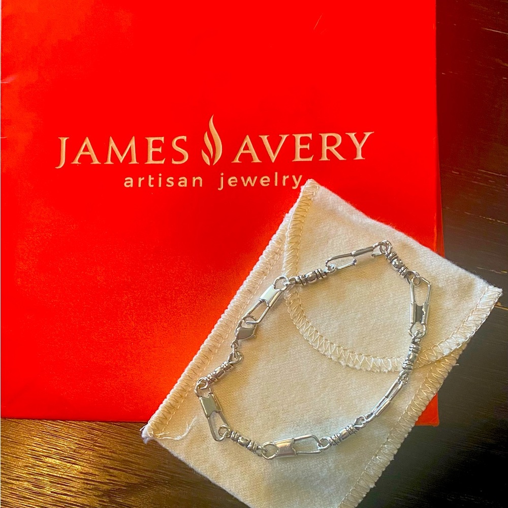 James Avery Fischers of Men Sterling Silver 8” Braclet
